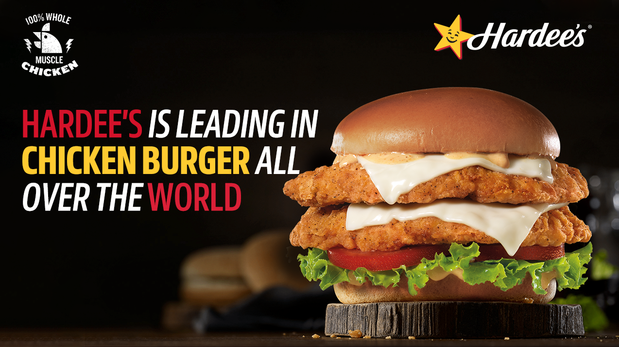 Hardee's is leading in Chicken Burger all over the World Image